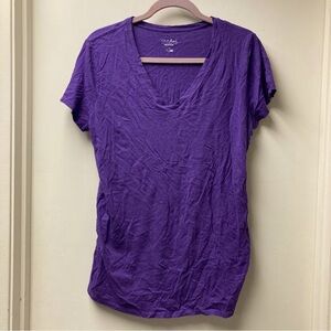 5/$15 Isabel Maternity Casual Purple SS Tee XL